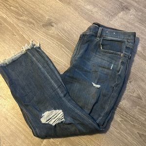 Express cropped straight leg jeans